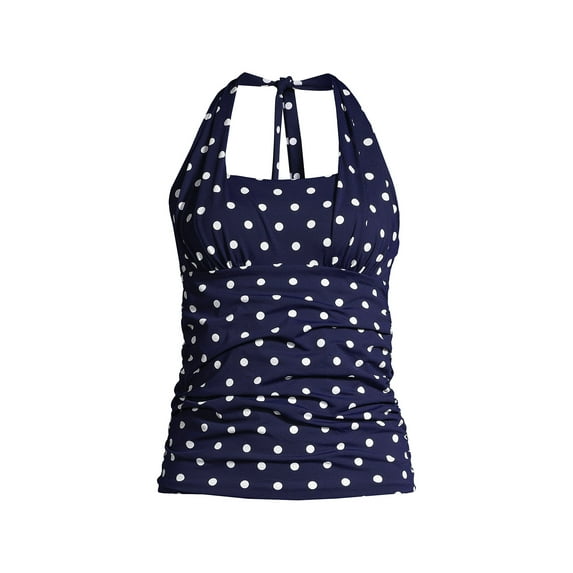 Lands' End Women's D-Cup Chlorine Resistant Square Neck Halter Tankini Swimsuit Top