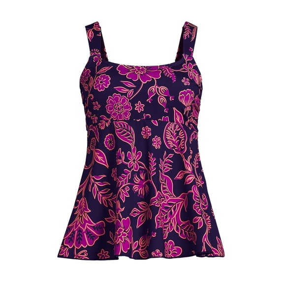 Lands' End Women's D-Cup Flutter Scoop Neck Tankini Top