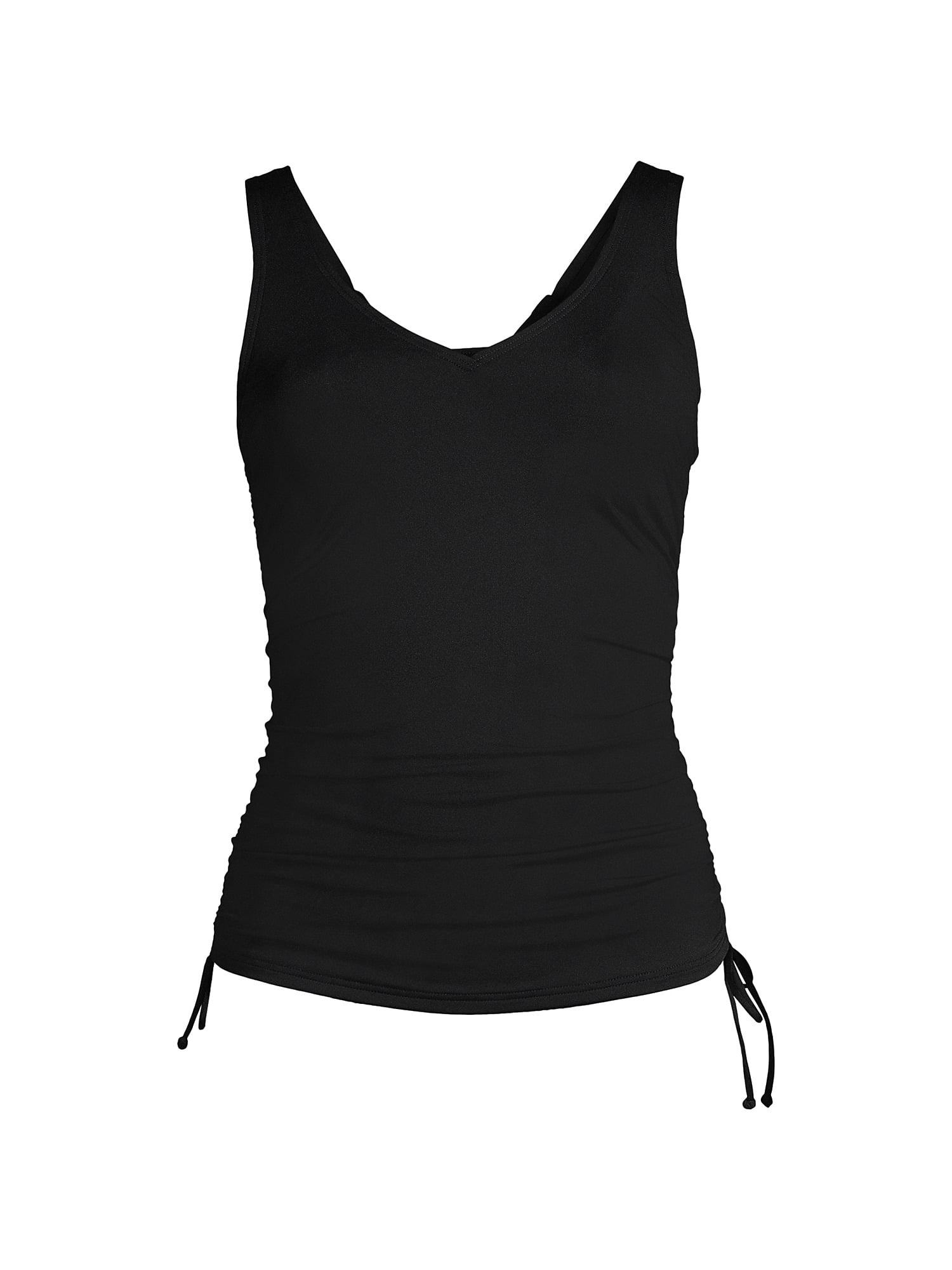 Lands' End Women's DD-Cup Chlorine Resistant Adjustable V-neck Underwire  Tankini Swimsuit Top Adjustable Straps 