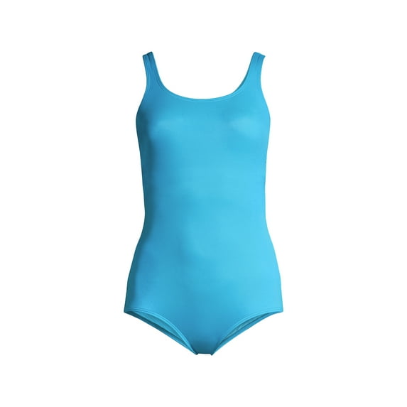 Lands' End Women's DD-Cup Chlorine Resistant Scoop Neck Soft Cup Tugless Sporty One Piece Swimsuit