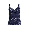 thumbnail image 1 of Lands' End Women's DD-Cup V-Neck Wrap Underwire Tankini Swimsuit Top, 1 of 3