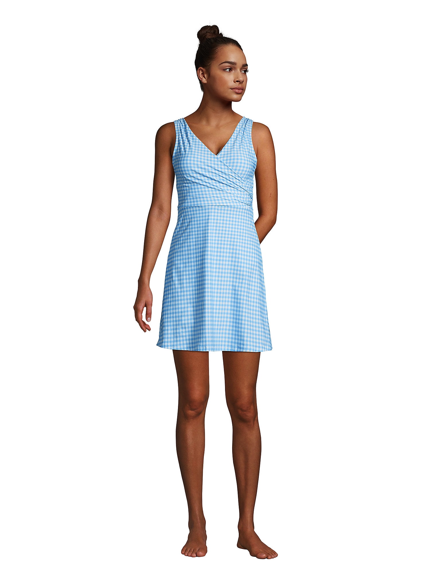 Lands' End Women's DDDCup Chlorine Resistant Tummy Control Surplice