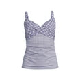 thumbnail image 1 of Lands' End Women's DDD-Cup V-Neck Wrap Underwire Tankini Swimsuit Top, 1 of 3