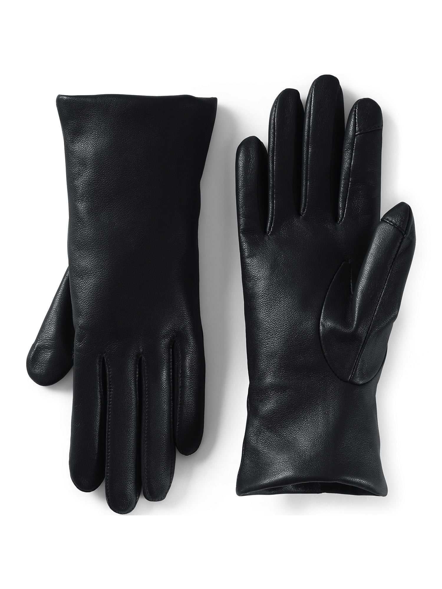 Lands' End Women's EZ Touch Screen Cashmere Lined Leather Gloves