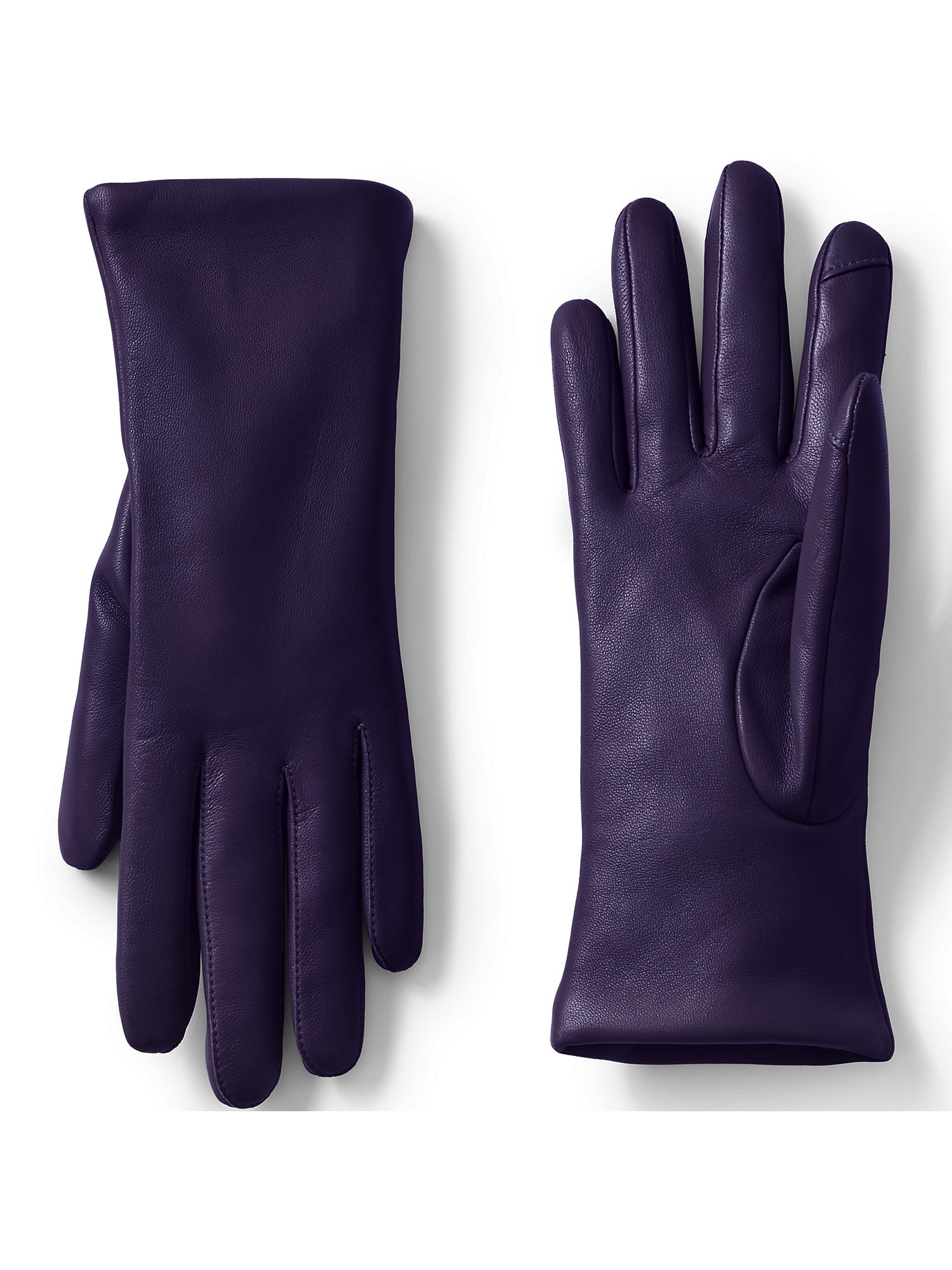 Lands' End Women's EZ Touch Screen Cashmere Lined Leather Gloves