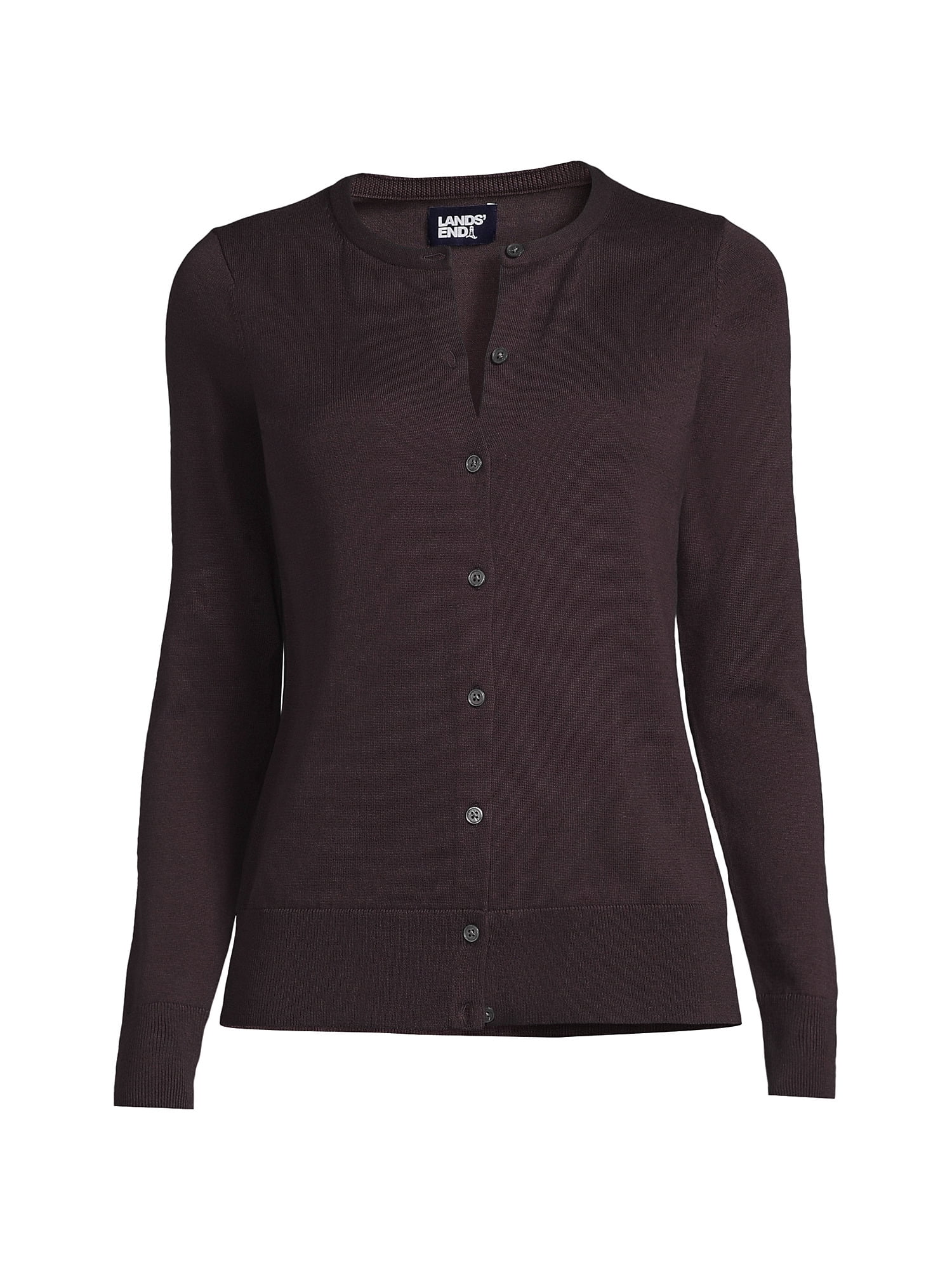 Lands' End Women's Fine Gauge Cotton Cardigan Sweater