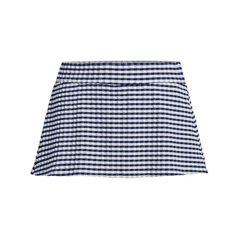Lands End Women s Gingham Mini Swim Skirt Swim Bottoms Walmart