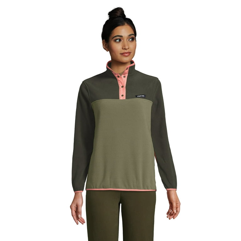 Women's heritage fleece snap neck pullover to store