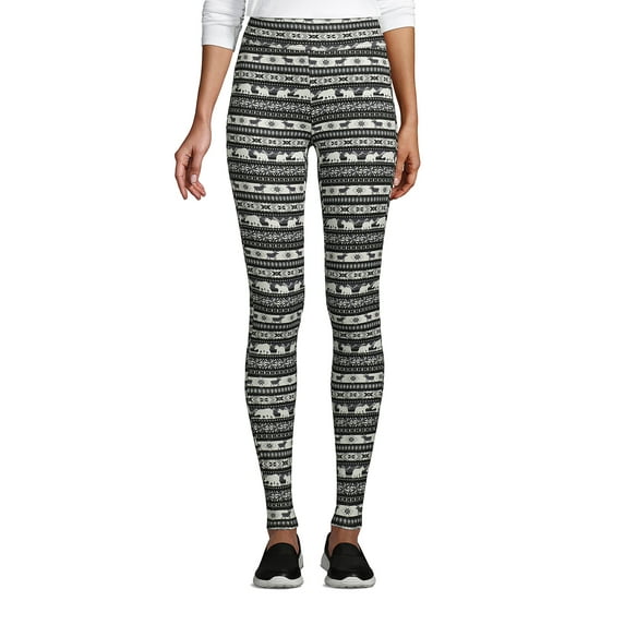 Lands' End Women's High Rise Serious Sweats Fleece Lined Pocket Leggings