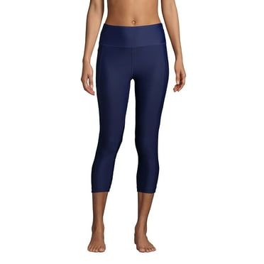Lands' End Women's High Waisted Modest Swim Leggings with UPF 50 Sun Protection