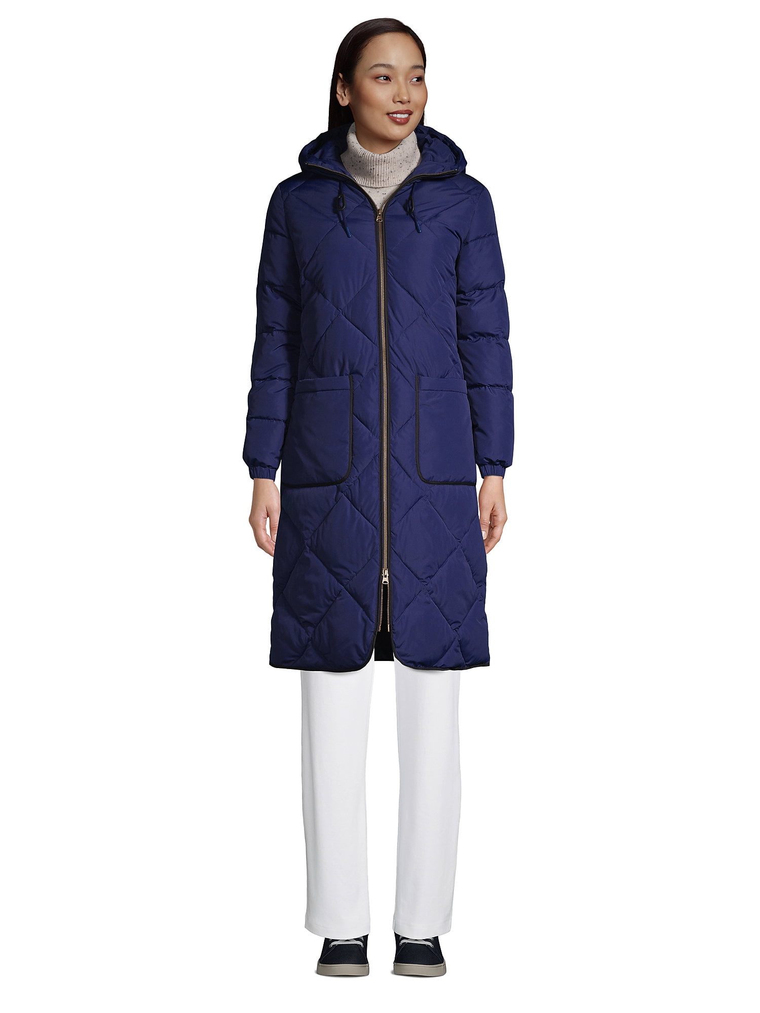 quilted thermoplume insulated coat