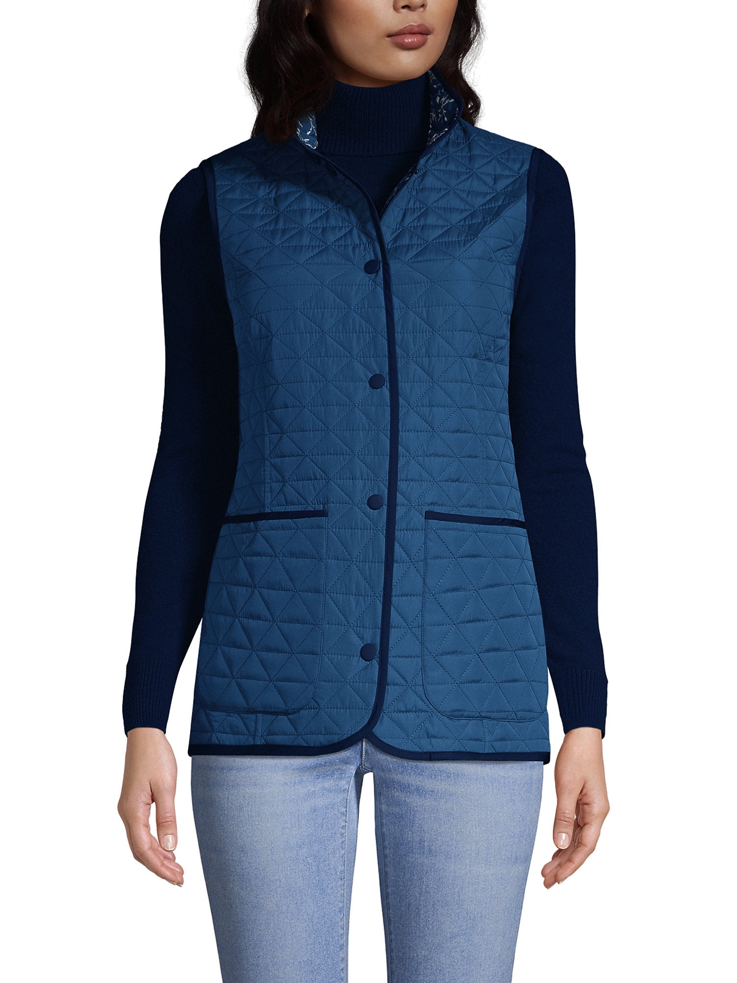 Lands' End Women's Insulated Reversible Barn Vest