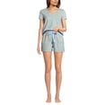 thumbnail image 1 of Lands' End Women's Knit 2 Piece Pajama Set - Short Sleeve Top and Shorts, 1 of 4