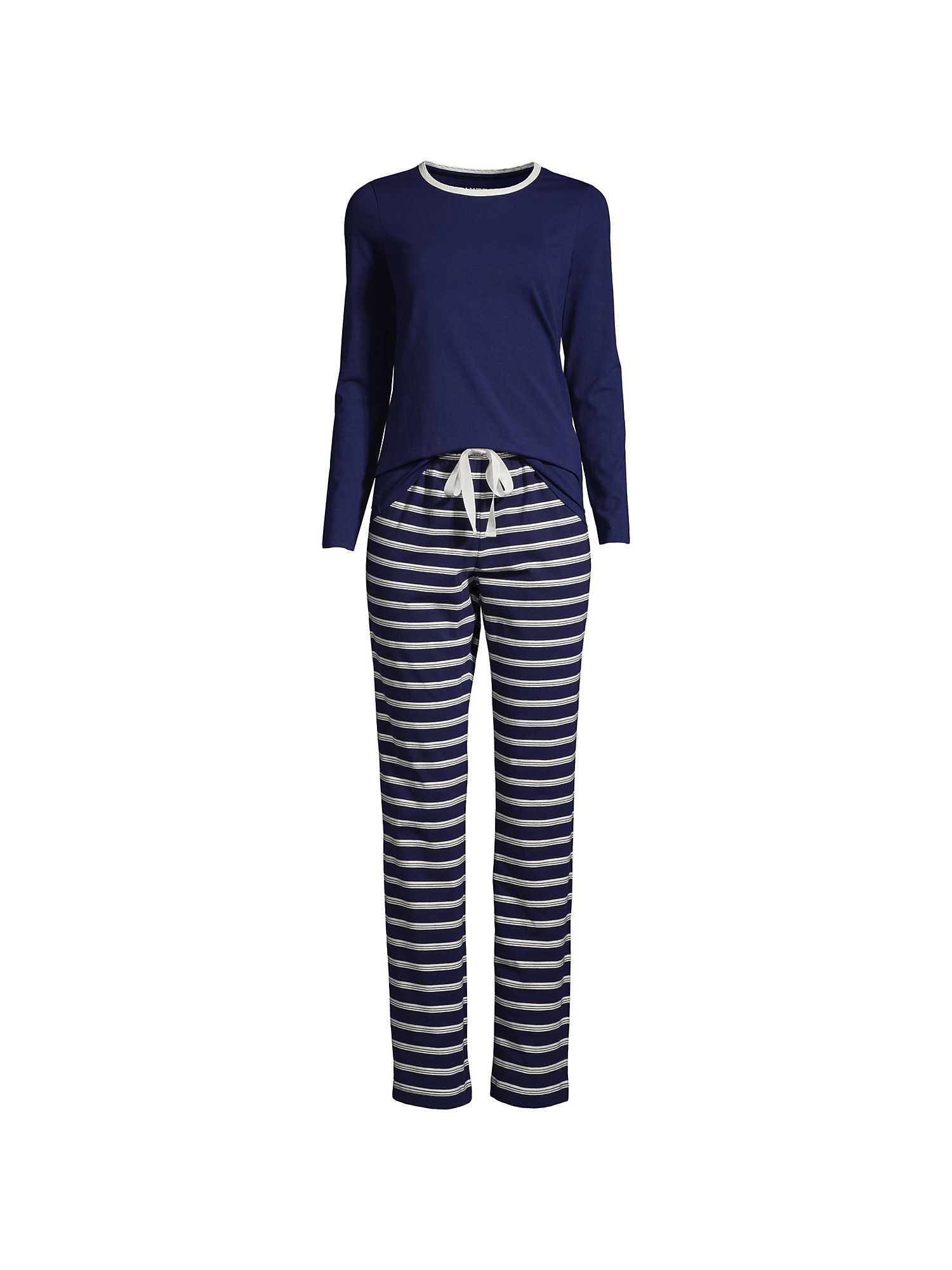 売れ筋商品|||ランズエンド カットソー トップス レディース Women's Knit Pajama Set Long Sleeve T-Shirt and Pants Frosted green Women's Plus Size Pajama Set Knit Long Sleeve T-Shirt and