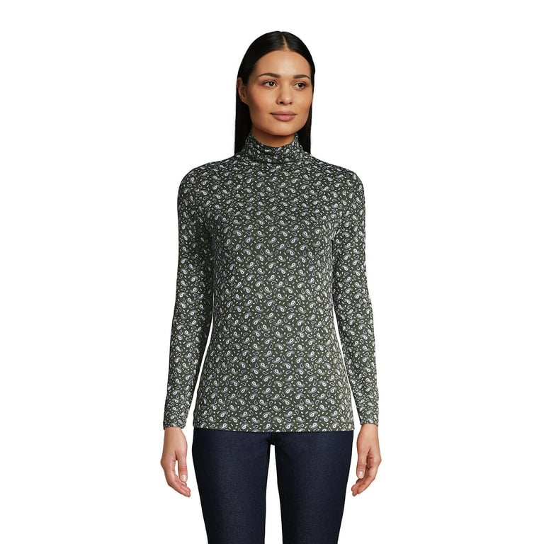 Women's fitted turtleneck top