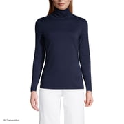 Lands' End Women's Lightweight Jersey Skimming Long Sleeve Turtleneck