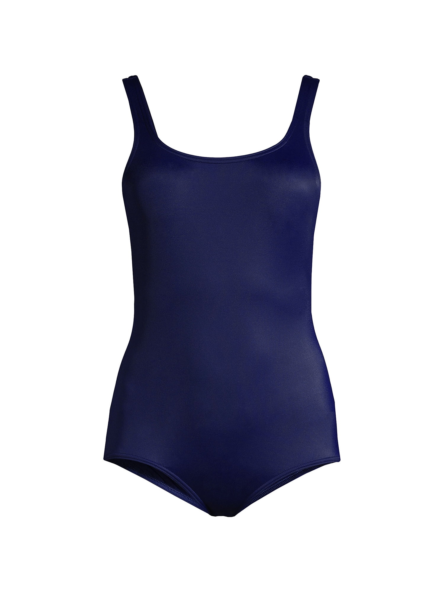 Lands' End Women's Long Chlorine Resistant Scoop Neck Soft Cup Tugless