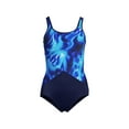 thumbnail image 1 of Lands' End Women's Long Chlorine Resistant Soft Cup Tugless Sporty One Piece Swimsuit, 1 of 3