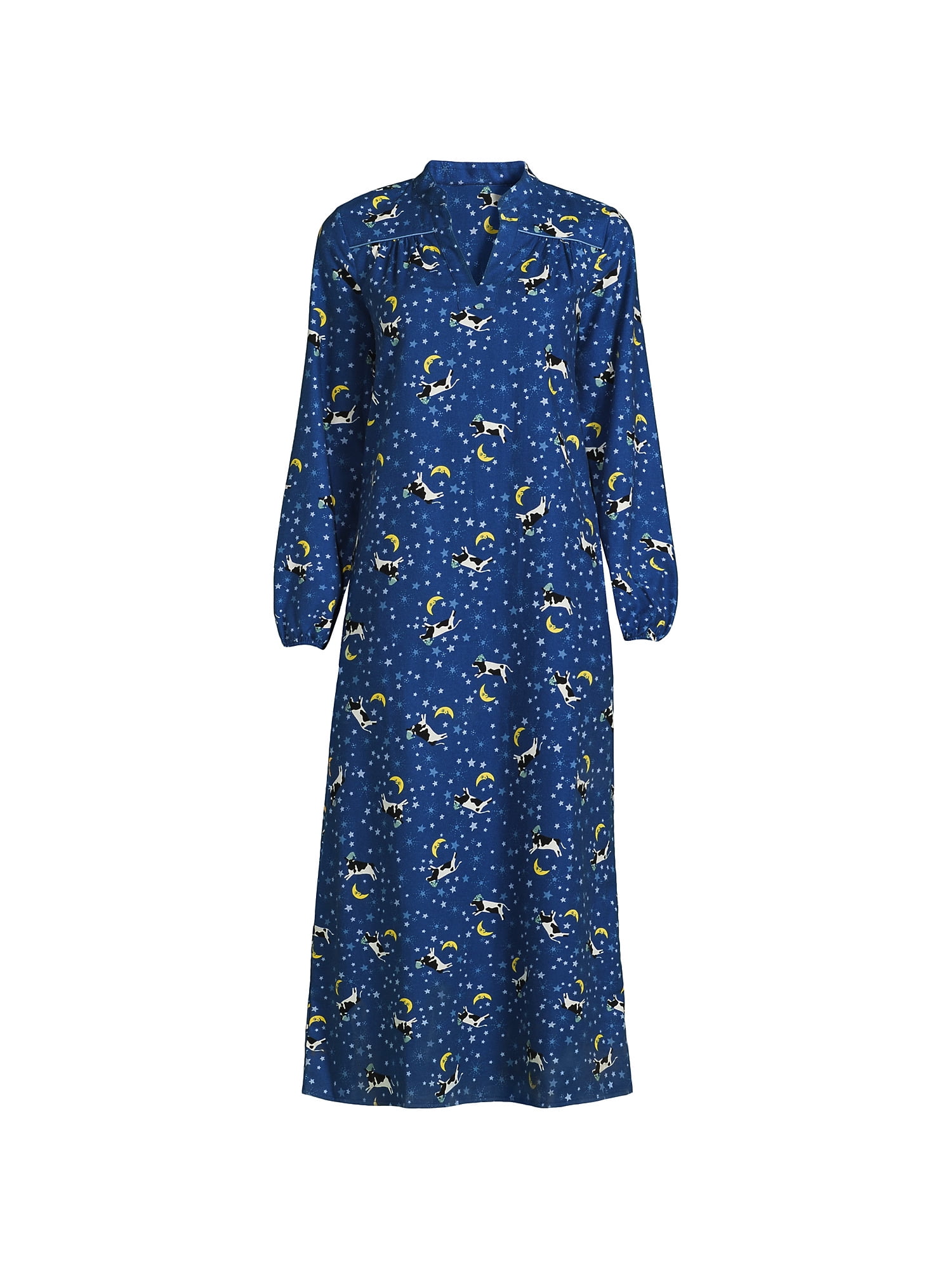 Lands' End Women's Long Sleeve Flannel Nightgown