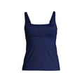 thumbnail image 1 of Lands' End Women's Long Torso Square Neck Underwire Tankini Swimsuit Top, 1 of 3