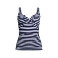 thumbnail image 1 of Lands' End Women's Long Torso V-Neck Wrap Underwire Tankini Swimsuit Top, 1 of 3