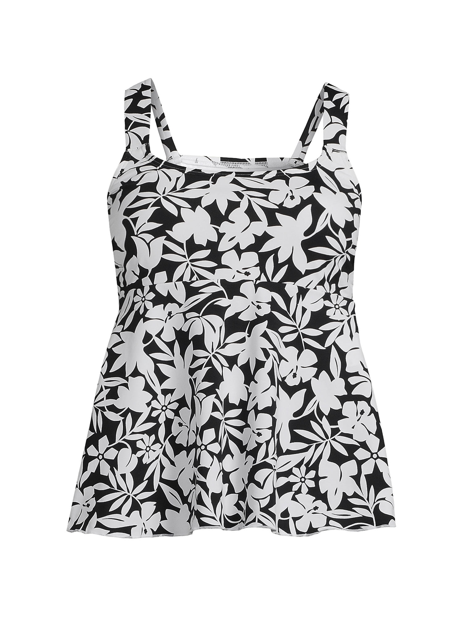 Lands' End Women's Mastectomy Flutter Scoop Neck Tankini Top - Walmart.com