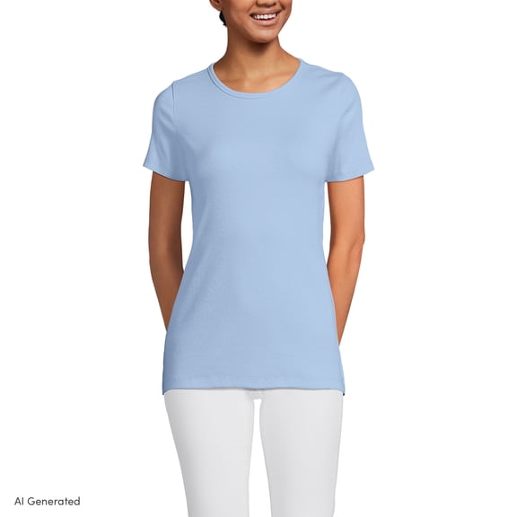 Lands' End Women's Micro Rib T-Shirt