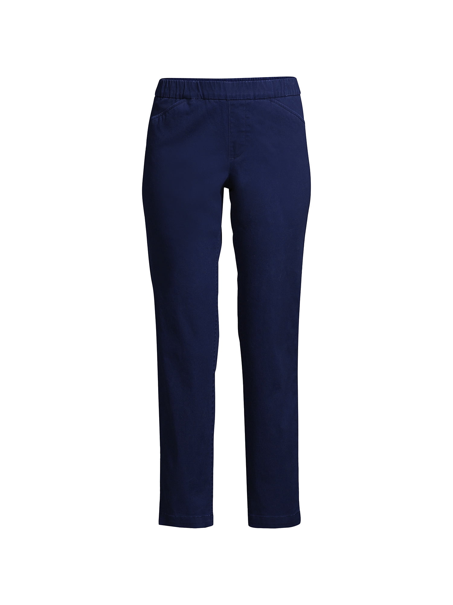 Lands' End Women's Mid Rise Pull On Chino Crop Pants - Walmart.com