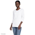 thumbnail image 1 of Lands' End Women's 3/4 Sleeve American-Grown Supima Cotton Crewneck Tunic, 1 of 5