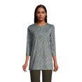 thumbnail image 1 of Lands' End Women's Petite 3/4 Sleeve Supima Cotton Crewneck Tunic, 1 of 3