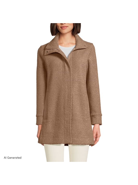 Women's Petite Boucle Fleece Coat