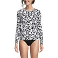 thumbnail image 1 of Lands' End Women's Petite SunShade UPF 50 Long Sleeve Relaxed Rash Guard Print, 1 of 3