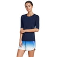 thumbnail image 1 of Lands' End Women's Petite SunShade UPF 50 Elbow Sleeve Rash Guard Swim Tee, 1 of 6
