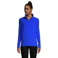 thumbnail image 1 of Lands' End Women's Petite Fleece Quarter Zip Pullover - X Large Petite - Royal Cobalt, 1 of 3