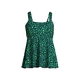 thumbnail image 1 of Lands' End Women's Petite Flutter Scoop Neck Tankini Top, 1 of 3