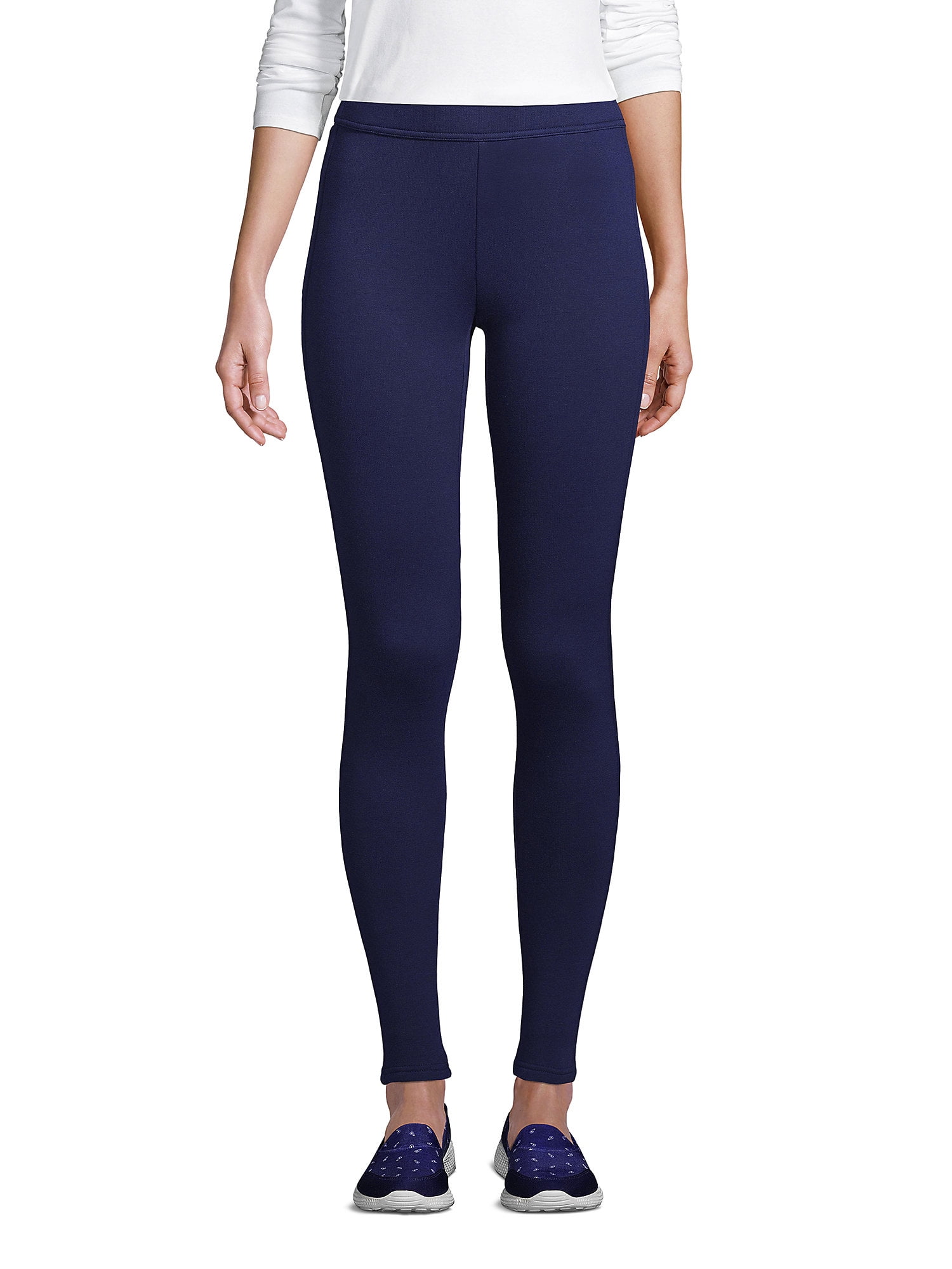 Lands' End Women's Petite High Rise Serious Sweats Fleece Lined Pocket