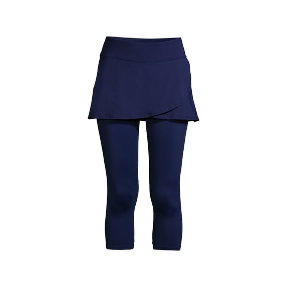 Lands' End Women's Petite High Waisted Modest Swim Leggings with UPF 50 Sun Protection