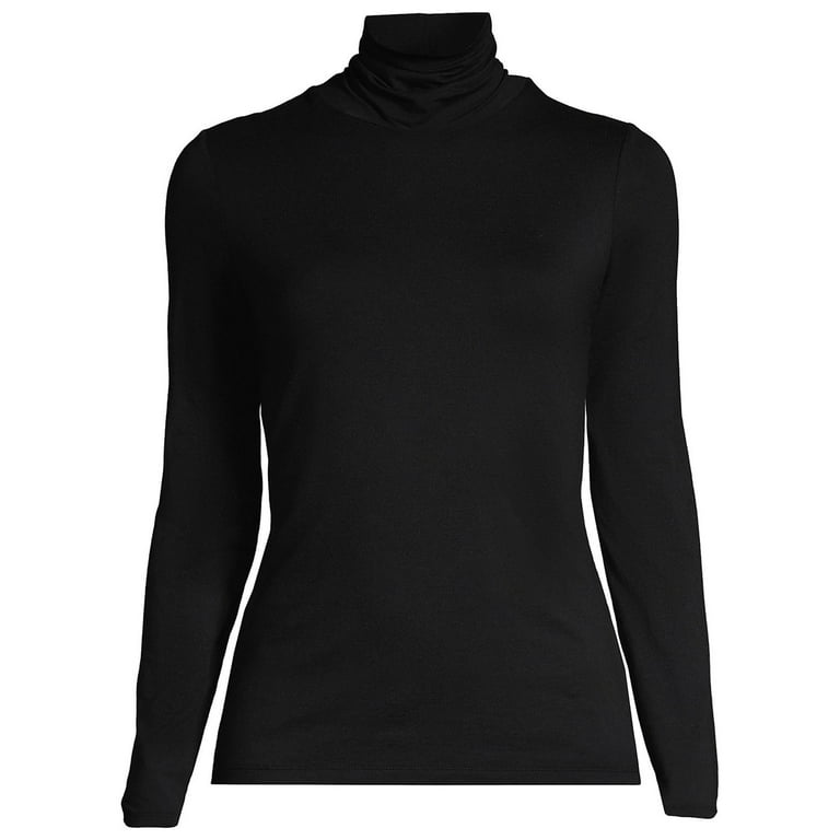 Lands End Women s Petite Lightweight Fitted Turtleneck Walmart