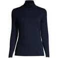 thumbnail image 1 of Lands' End Women's Petite Lightweight Jersey Fitted Turtleneck, 1 of 3