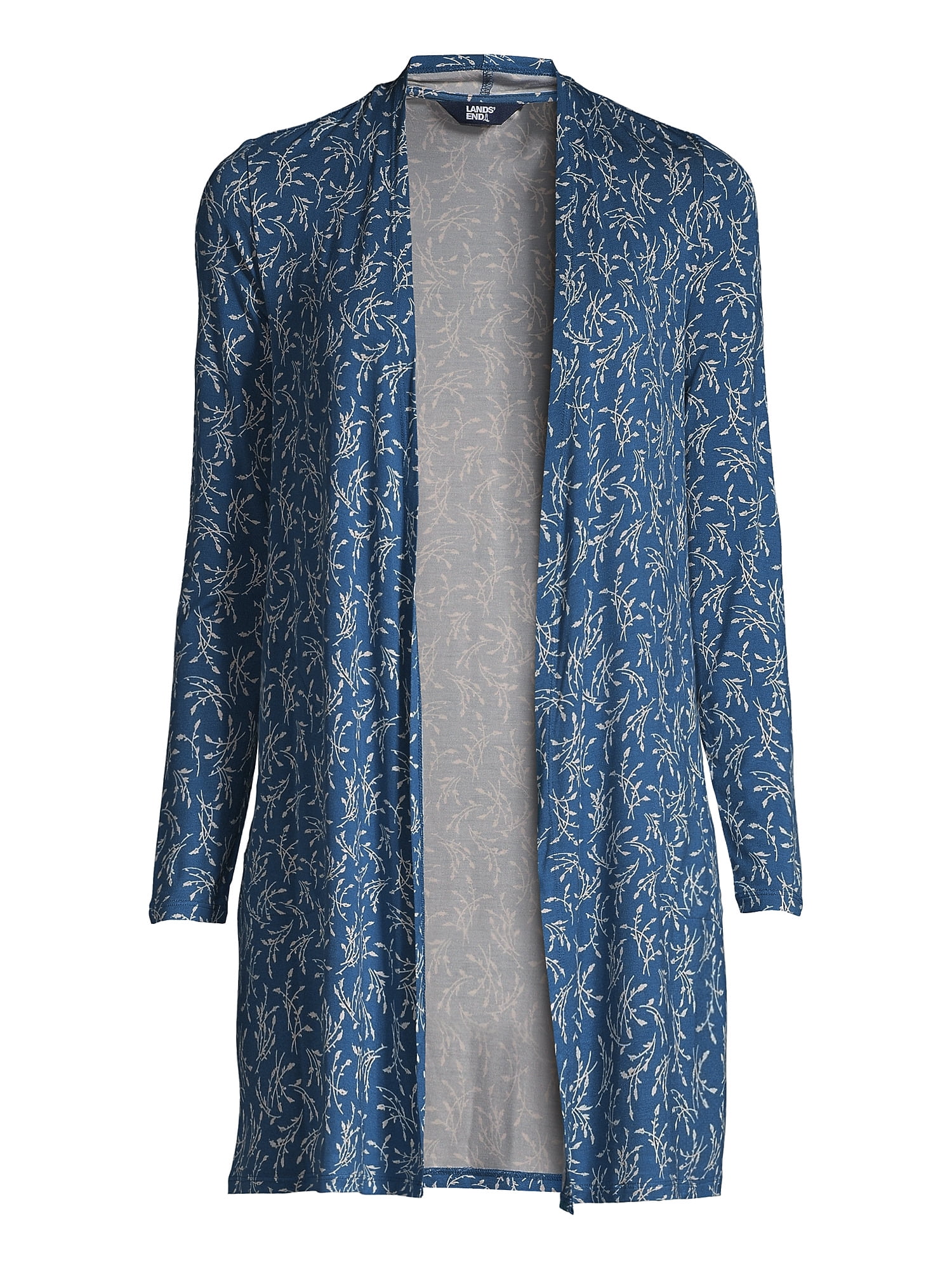 Lands End Women s Petite Lightweight Jersey Knit Long Cardigan
