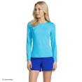 thumbnail image 1 of Lands' End Women's Petite SunShade UPF 50 Long Sleeve Rash Guard Swim Tee, 1 of 4