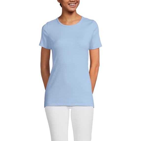 Lands' End Women's Petite Micro Rib T-Shirt