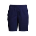 thumbnail image 1 of Lands' End Women's Petite Mid Rise Elastic Waist Pull On 10" Chino Bermuda Shorts, 1 of 3