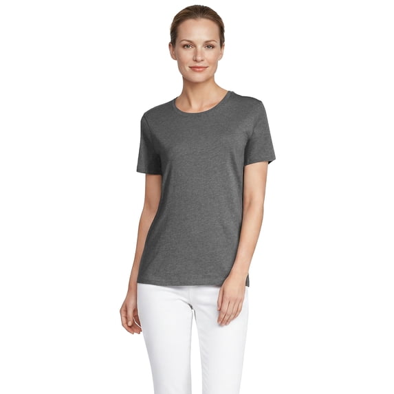 Lands' End Women's Petite Relaxed Supima Cotton Crew Neck T-Shirt