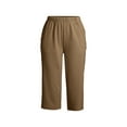 thumbnail image 1 of Lands' End Women's Petite Sport Knit High Rise Elastic Waist Capri Pants, 1 of 3