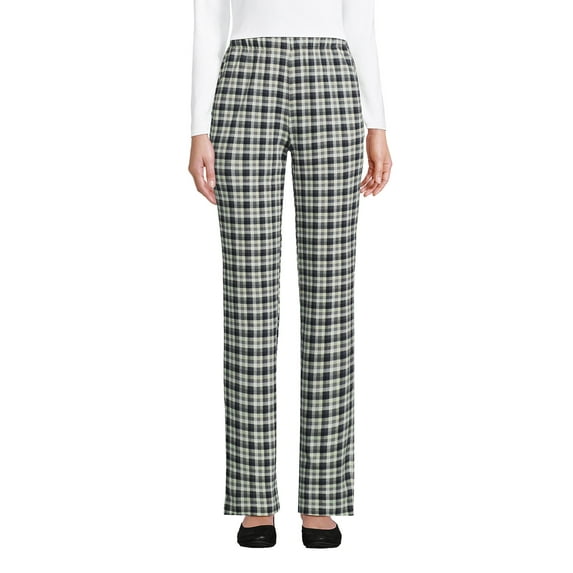 Lands' End Women's Petite Sport Knit High Rise Elastic Waist Pants