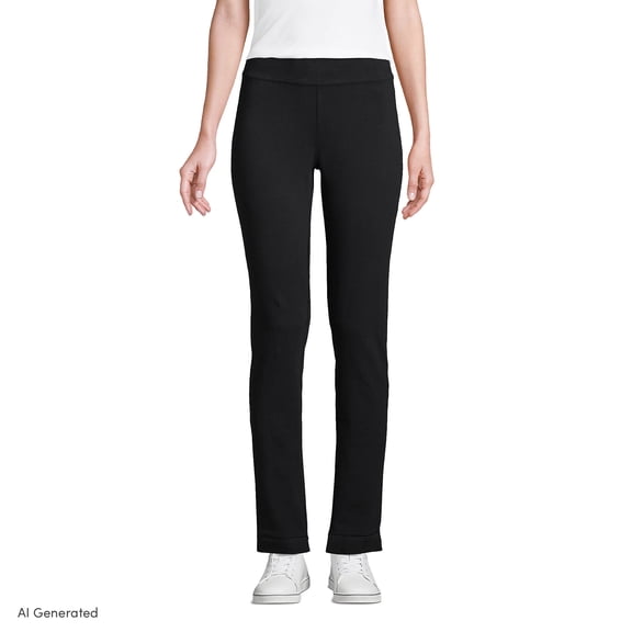 Lands' End Women's Petite Starfish Mid Rise Slim Leg Pants