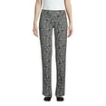 thumbnail image 1 of Lands' End Women's Petite Starfish Mid Rise Straight Leg Elastic Waist Pull On Pants, 1 of 3