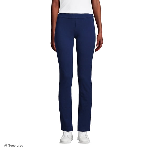 Lands' End Women's Slim Leg Knit Pull On Pants