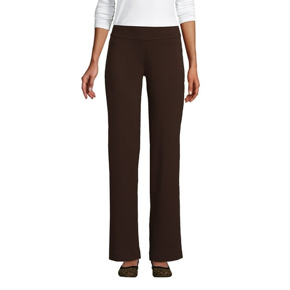 Lands' End Women's Petite Starfish Mid Rise Straight Leg Pants